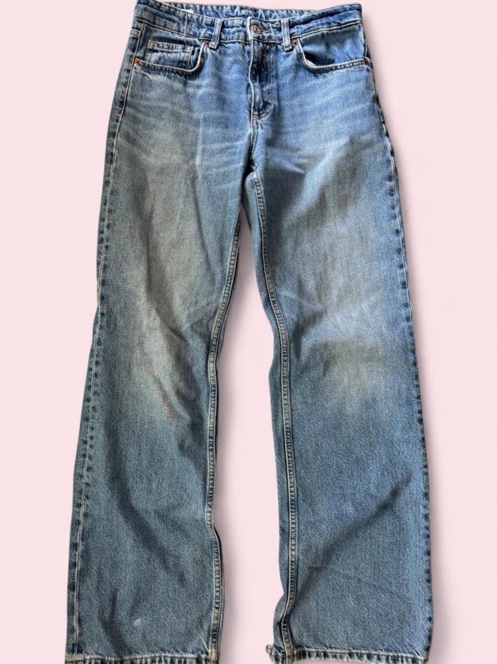 Zara Blue Worn In Jeans
